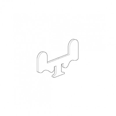 Gancio doppio per piano. Inox
