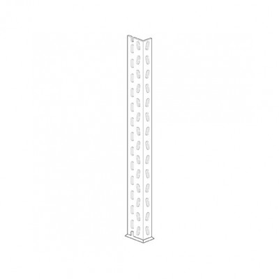 Upright for bolt shelving. Sizes: mm 35Lx55Dx2960H. Hammer grey