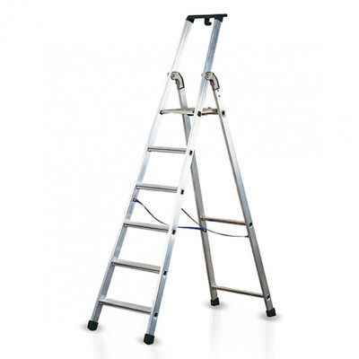 Scala a libro in alluminio 6 gradini