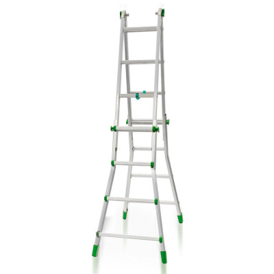 Multi-purpose professional aluminium ladder 4/4 steps.