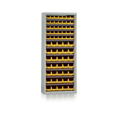 P156G Shelf with 70 containers yellow mm. 840Lx270Dx2000H.