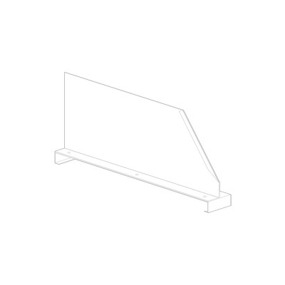 Sliding separator for galvanised shelves. Sizes: mm 70Lx300Dx350H.