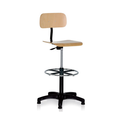 Stool with beech backrest 530/790H.