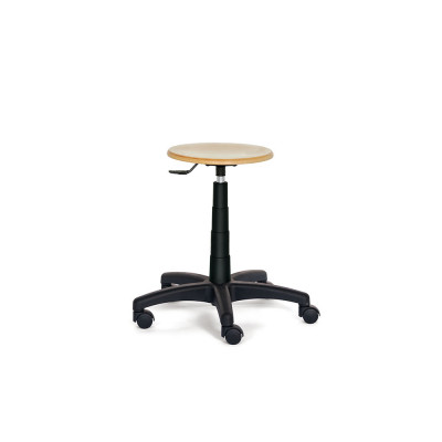 Sgabello faggio su ruote mm 370/500h