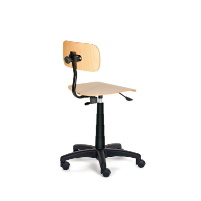 Sgabello faggio su ruote mm 370/500h
