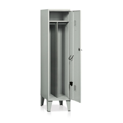 Spogliatoio 1 posto con tramezza mm 415x500. Grigio