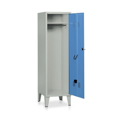 Spogliatoio 1 posto mm 515x500. Grigio/Blu