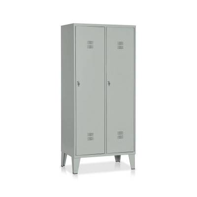 E528 Spogliatoio 2 posti c/tramezza e p/scarpe. Grigio