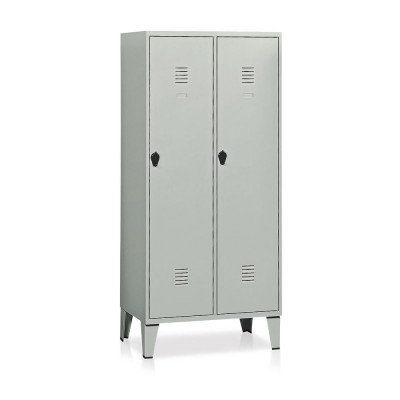 E332 Spogliatoio 2 posti con tramezza mm 810x500. Grigio