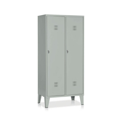 Spogliatoio 2 posti con tramezza. Grigio