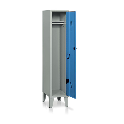 E341GB Locker 1 compartment mm. 360Lx500Dx1800H. Grey/blue.