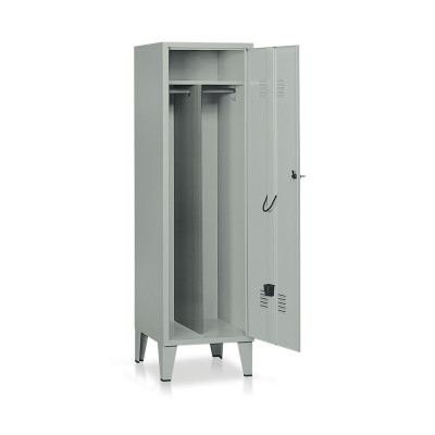 E348 Locker with 1 compartment with partition mm. 515Lx500Dx1800H. Grey.