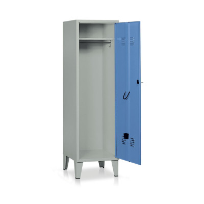 Locker 1 compartment mm. 515Lx500Dx1800H. Grey/blue.