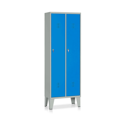 Locker 2 compartments mm. 610Lx330Dx1800H. Grey blue.