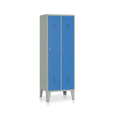 Locker 2 compartments mm. 610Lx500Dx1800H. Grey/blue.