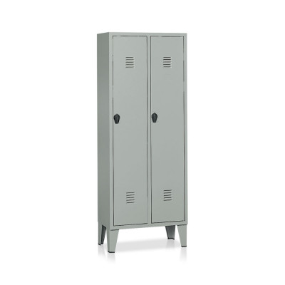 Locker 2 compartments mm. 690Lx330Dx1800H. Grey.