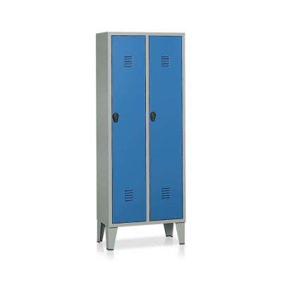 Locker 2 compartments mm. 690Lx330Dx1800H. Grey/blue.