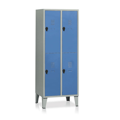 Locker 4 compartments mm. 690Lx500Dx1800H. Grey/blue.
