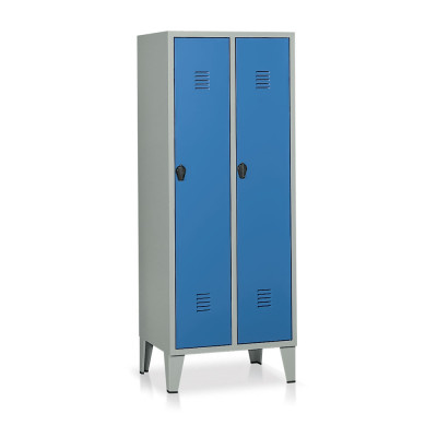 Locker 2 compartments mm. 690Lx500Dx1800H. Grey/blue.