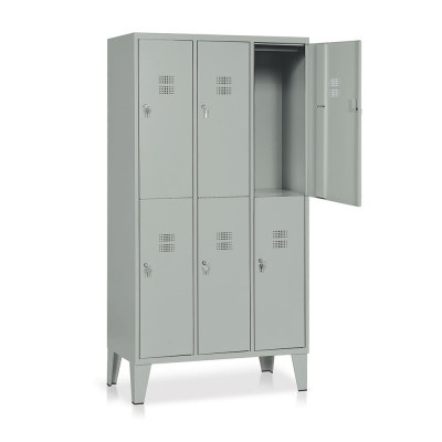Locker 6 compartments mm. 905Lx500Dx1800H. Grey.