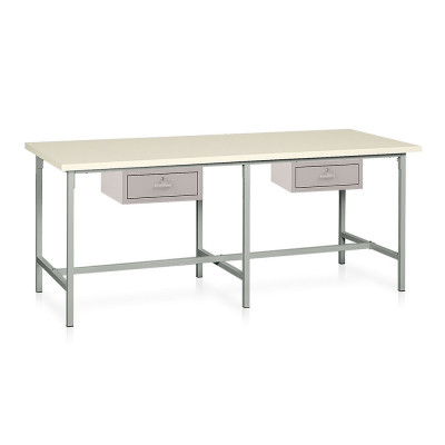 Tavolo 2 cassetti e traverso mm 2000x800x800h
