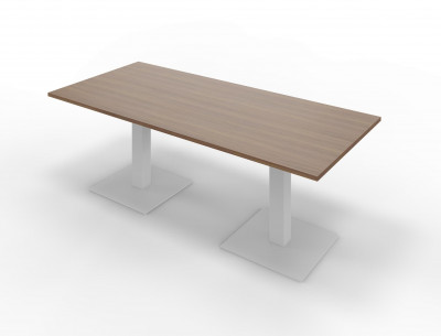 Tavolo mm 2100x1000x745h. Alluminio/Noce