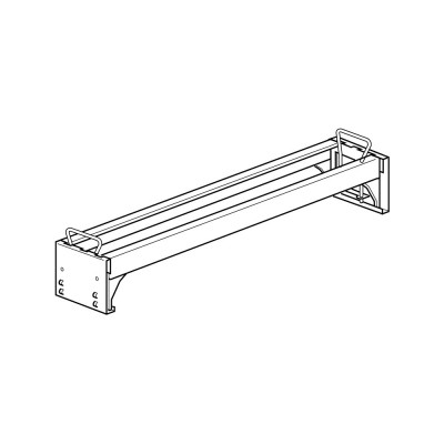 1-row removable bushing holder frame mm. 600Lx140Dx150H. Dark grey.