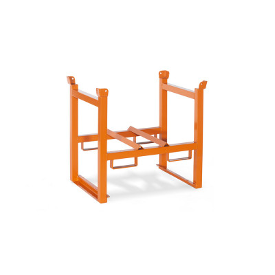 Stackable drum holder mm. 835Lx600Dx750H. Orange.