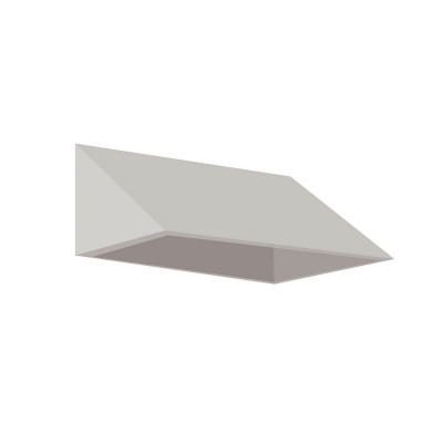 Dustproof sloping roof mm. 360Lx500Dx200H. Grey.
