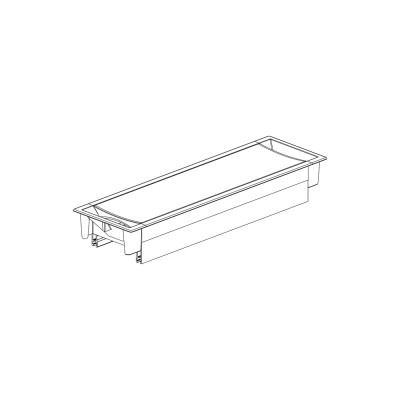 Top access mm 355x108x130h. Alluminio