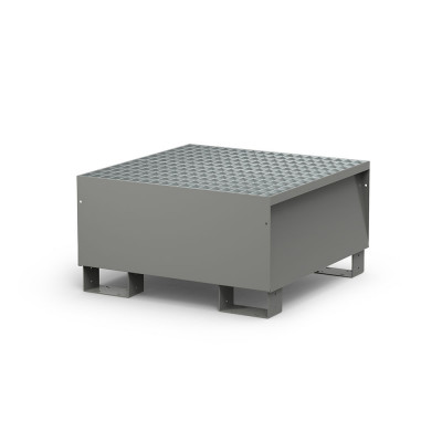 Vasca in lamiera per 1 fusto. Grigio