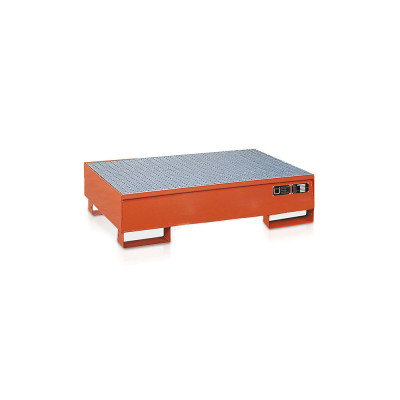 Watertight tank mm. 1340Lx850Dx230H+100H. Orange.