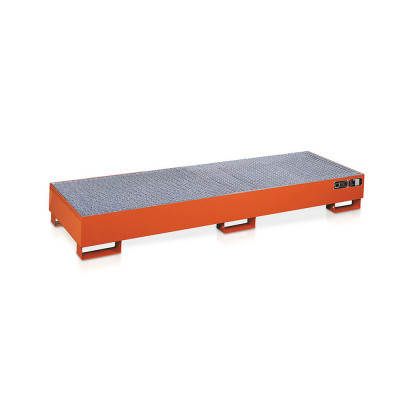 Watertight tank mm. 2720Lx1250Dx200H+100H. Orange.